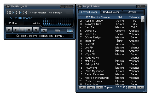b main1 - Exa Online Radyo Player Full İndir