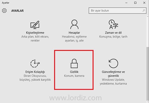 gizlilik zpswl1yiiwk - Windows 10'da Gizlilik Ayarlarını Düzenleme