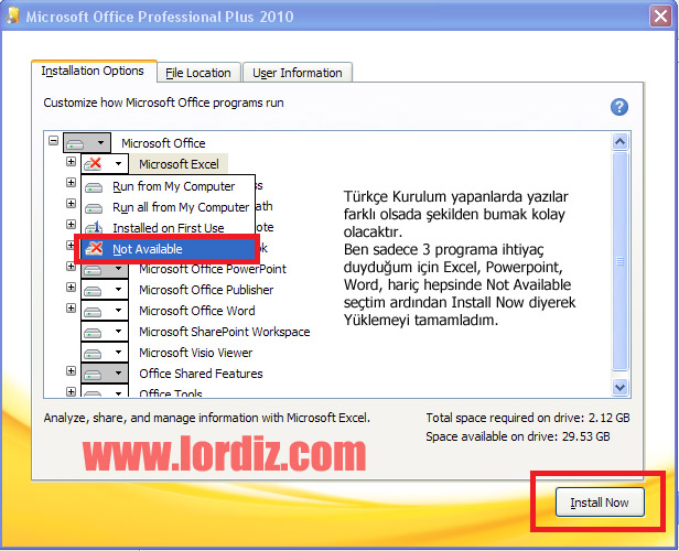 installoffice20103 Microsoft Office Professionel Plus 2010 Kurulum Sorunu