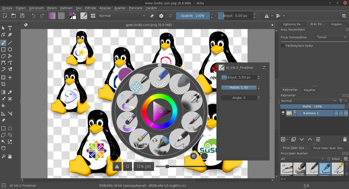 krita linux ucretsiz photoshop alternatifi - Linux Dağıtımları için Ücretsiz Photoshop Alternatifi "KRİTA"