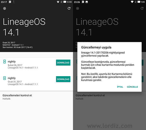 lineageos ota zps6waqgu5y - Samsung Galaxy S3 İçin Lineage OS 14.1 (Android N 7.1.1)