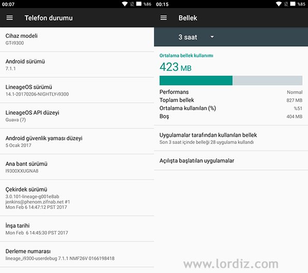 lineageos s3 4 zpsulnpu06e - Samsung Galaxy S3 İçin Lineage OS 14.1 (Android N 7.1.1)