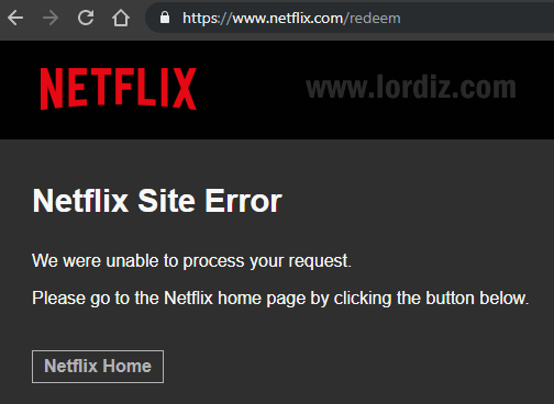 netflix site error - Netflix Hediye Kartı Satın Alma ve Hediye Kodu Kullanma