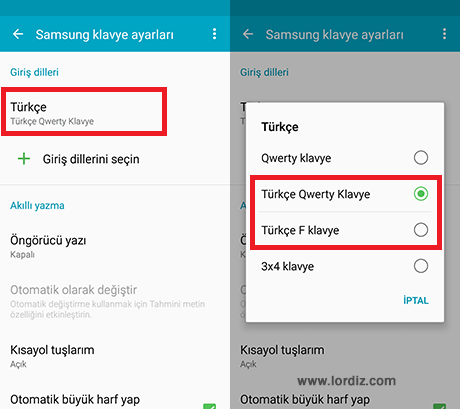 samsung turkce klavye2 zps23mzjjmj - Samsung Telefonlarda Türkçe Qwerty veya F Klavye Ayarlama