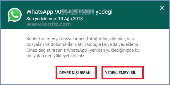 whatsapp google drive yedegi - Whatsapp'da Google Drive Yedeğini Kapatma ve Silme