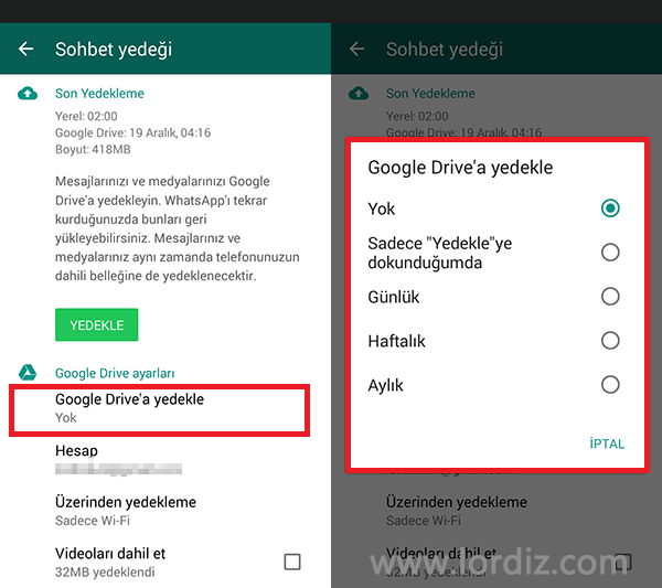 whatsapp2 zpsqsfxdbvo - Whatsapp'da Google Drive Yedeğini Kapatma ve Silme