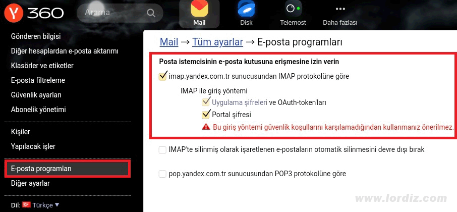 yandex gmail imap hatasi - Gmail Mobil Uygulamasına Yandex Mail Hesabı Ekleme!